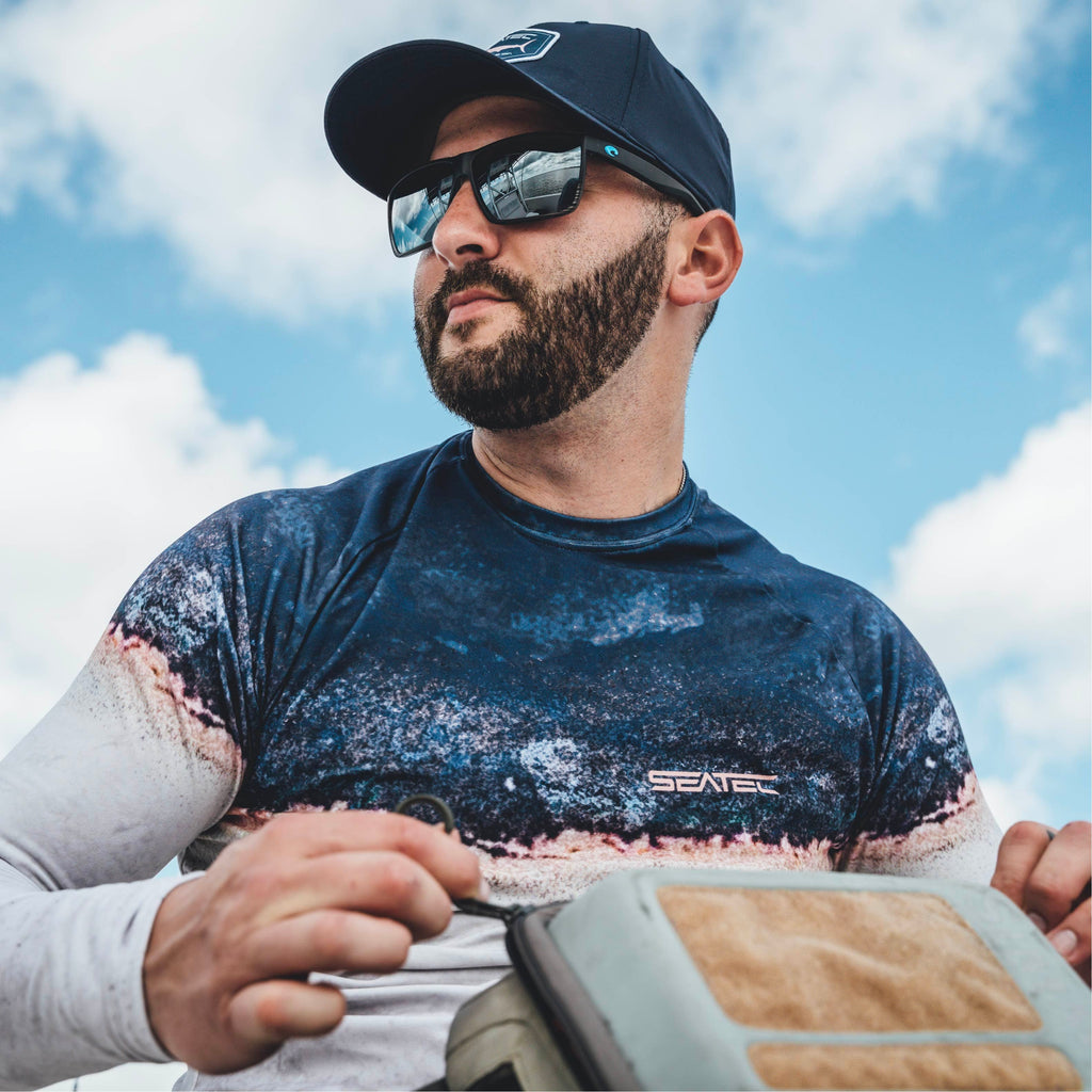 Seatec Outfitters Performance Shirts MEN'S SPORT TEC | WHITE MARLIN | CREW