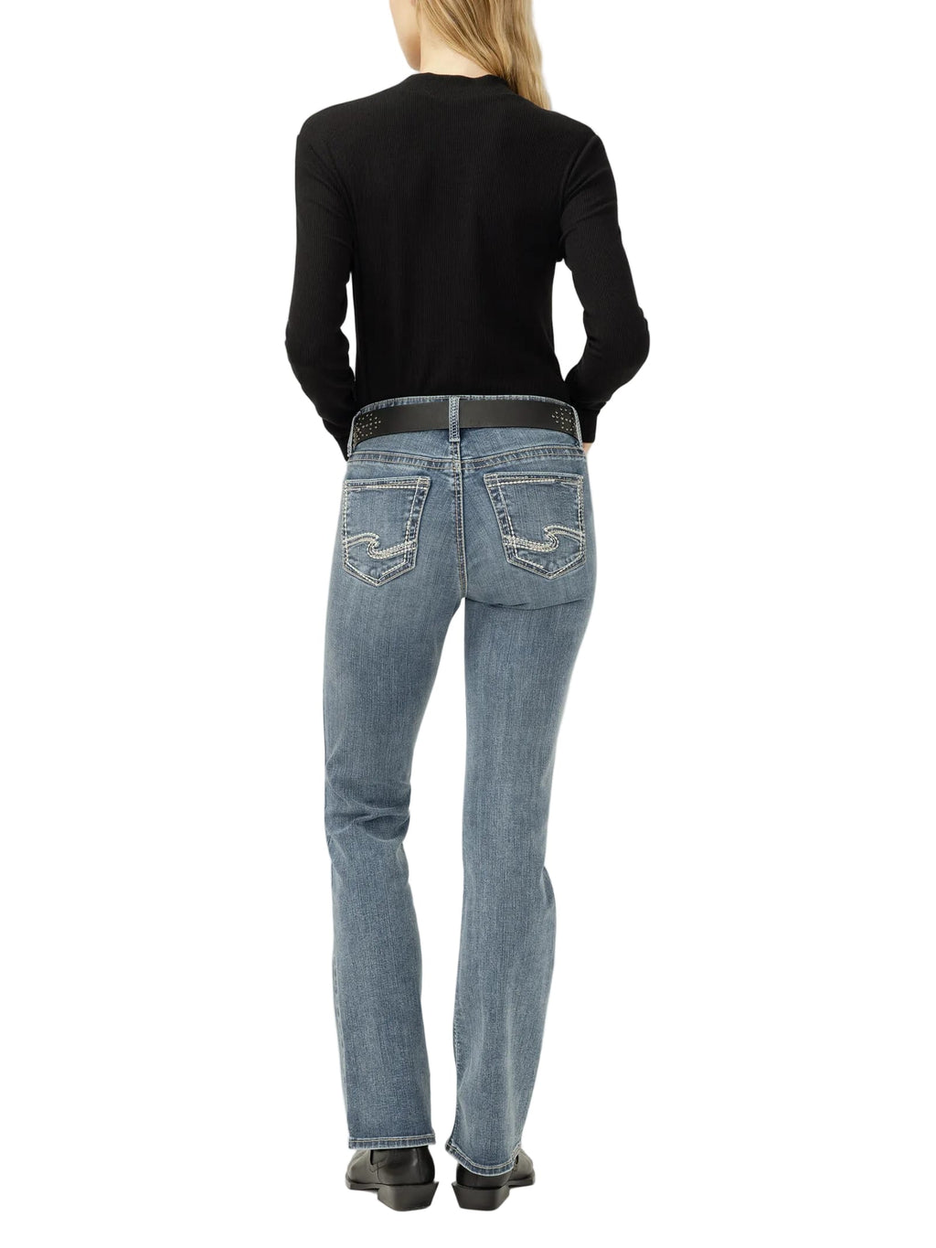 SILVER JEANS Jeans Silver Jeans Co Women's Arizona Blue Suki Mid Rise Bootcut Frontier Jeans L93719LFO368