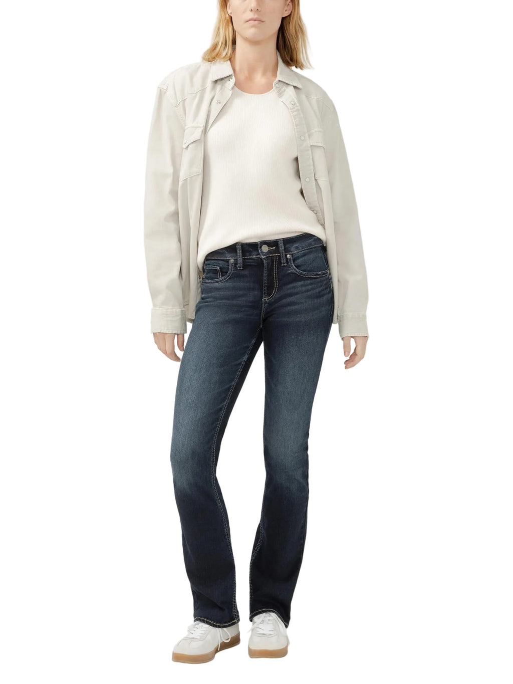 SILVER JEANS Jeans Silver Jeans Co Women's Indigo Suki Mid Rise Slim Bootcut Jeans L93616EDB405