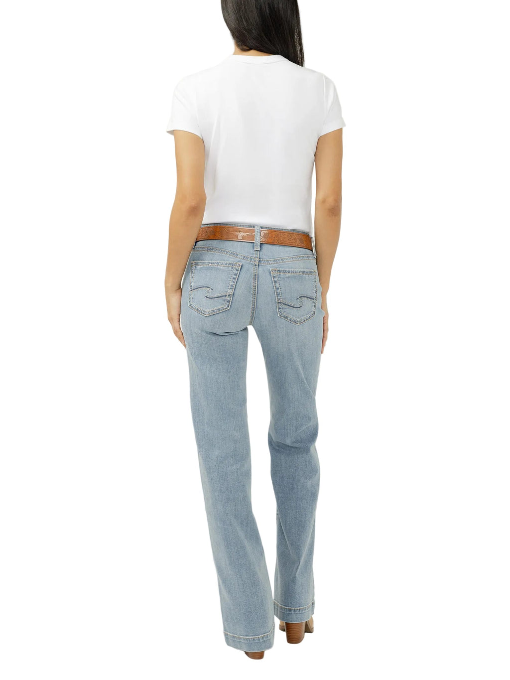 SILVER JEANS Jeans Silver Jeans Co Women's Odessa Blue Trouser Leg Frontier Jeans L93504LF0218