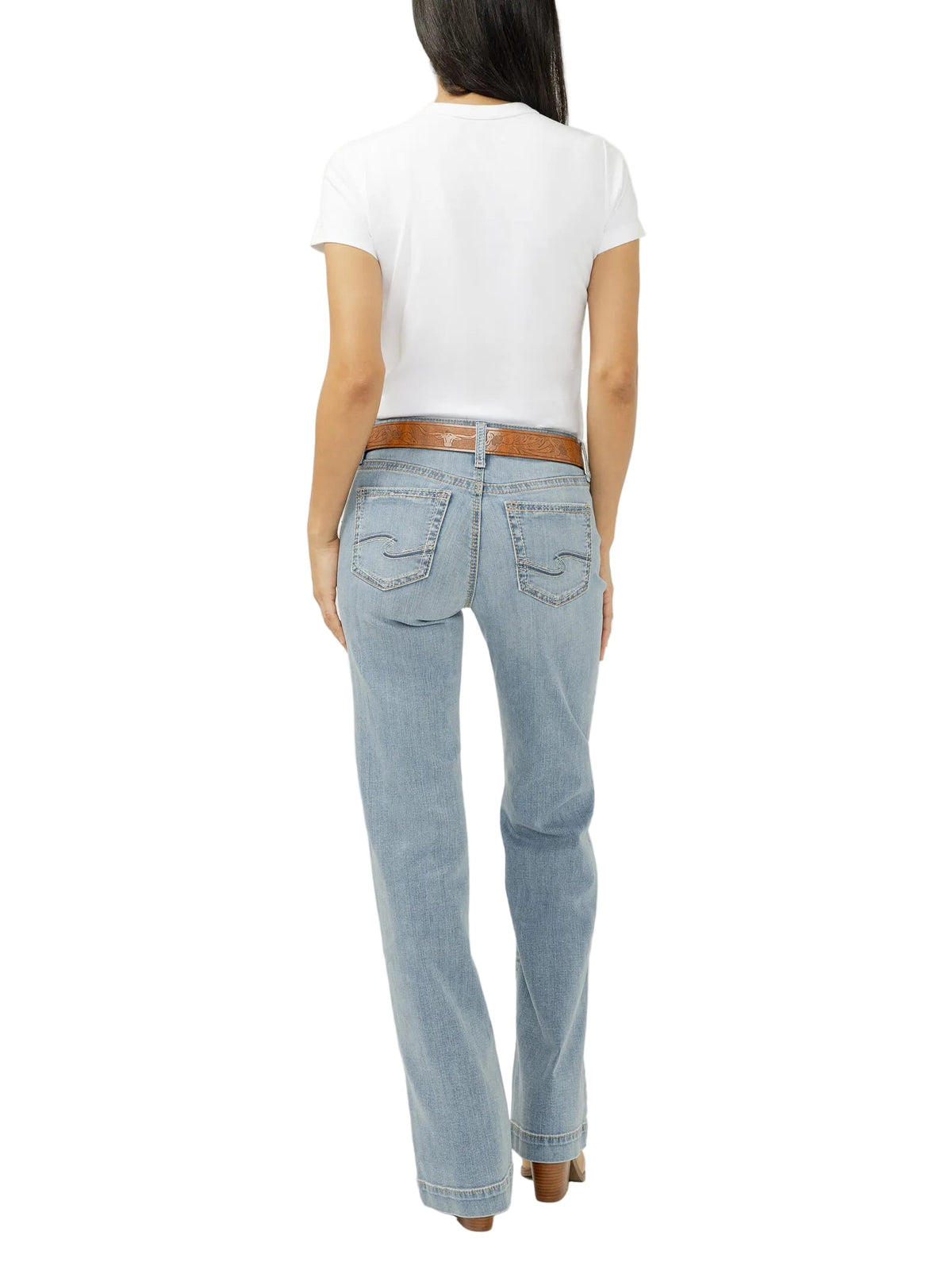 SILVER JEANS Jeans Silver Jeans Co Women's Odessa Blue Trouser Leg Frontier Jeans L93504LF0218