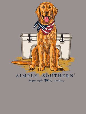 Simply Southern Shirts Simply Southern Men's Golden Ember Grey Short Sleeve T-Shirt