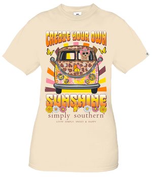 Simply Southern Shirts Simply Southern Women's Create Your Own Sunshine Pearl Short Sleeve Graphic T-Shirt