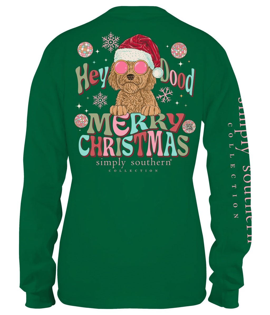 SIMPLY SOUTHERN Shirts Simply Southern Women's Green Dood Kelly Long Sleeve T-Shirt