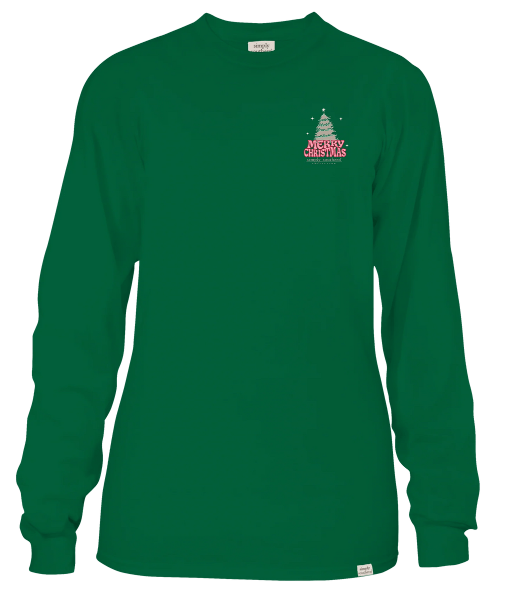 SIMPLY SOUTHERN Shirts Simply Southern Women's Green Dood Kelly Long Sleeve T-Shirt