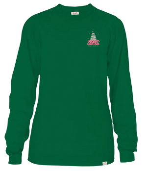 SIMPLY SOUTHERN Shirts Simply Southern Women's Green Dood Kelly Long Sleeve T-Shirt