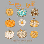 Simply Southern Shirts Simply Southern Women's Happy Fall Pumpkin Short Sleeve Graphic T-Shirt