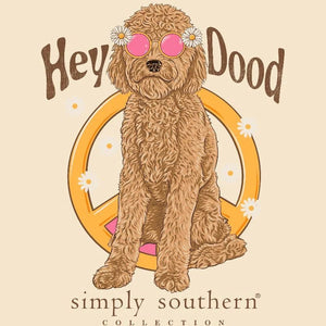 Simply Southern Shirts Simply Southern Women's Hey Dood Pearl Short Sleeve Graphic T-Shirt