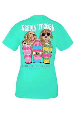 Simply Southern Shirts Simply Southern Women's Keepin' It Cool Short Sleeve Graphic T-Shirt