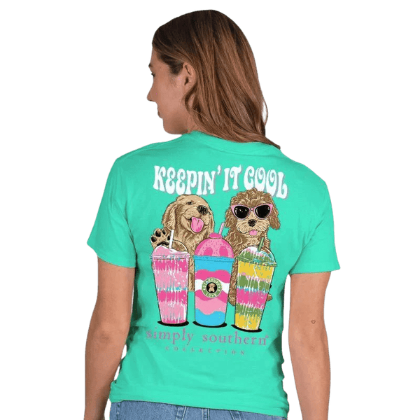 T-shirt Simply Southern Couleur Teal - Taille M, Occasion Très Bon état, Pour Femme