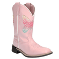 Smoky Mt Boots Boots Smoky Mountain Girls Chloe Pink Butterfly Square Toe Western Bots 3308C