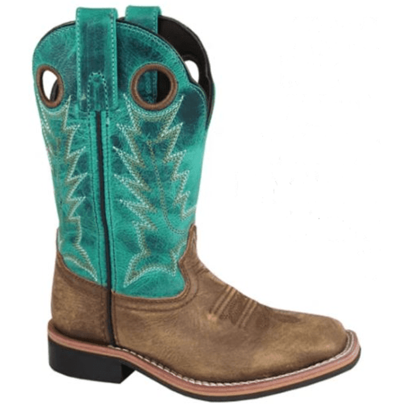 Smoky Mt Boots Boots Smoky Mountain Kids Jesse Brown Distress/Turquoise Western Boots 3851C