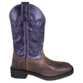 SMOKY MT BOOTS Boots Smoky Mountain Kids Tucson Brown Oil Distressed/Dark Purple Boots 3222C