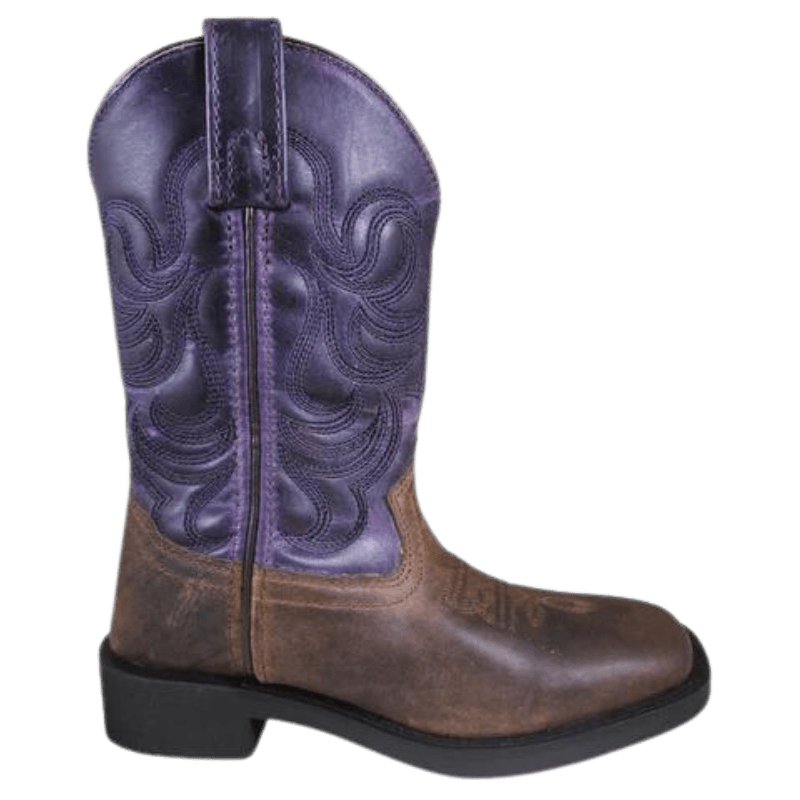 SMOKY MT BOOTS Boots Smoky Mountain Kids Tucson Brown Oil Distressed/Dark Purple Boots 3222C