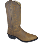 Smoky Mountain Men's Denver Western Boot - Mid-Calf Height, Rubber Sole, Classic Cowboy Boot Style