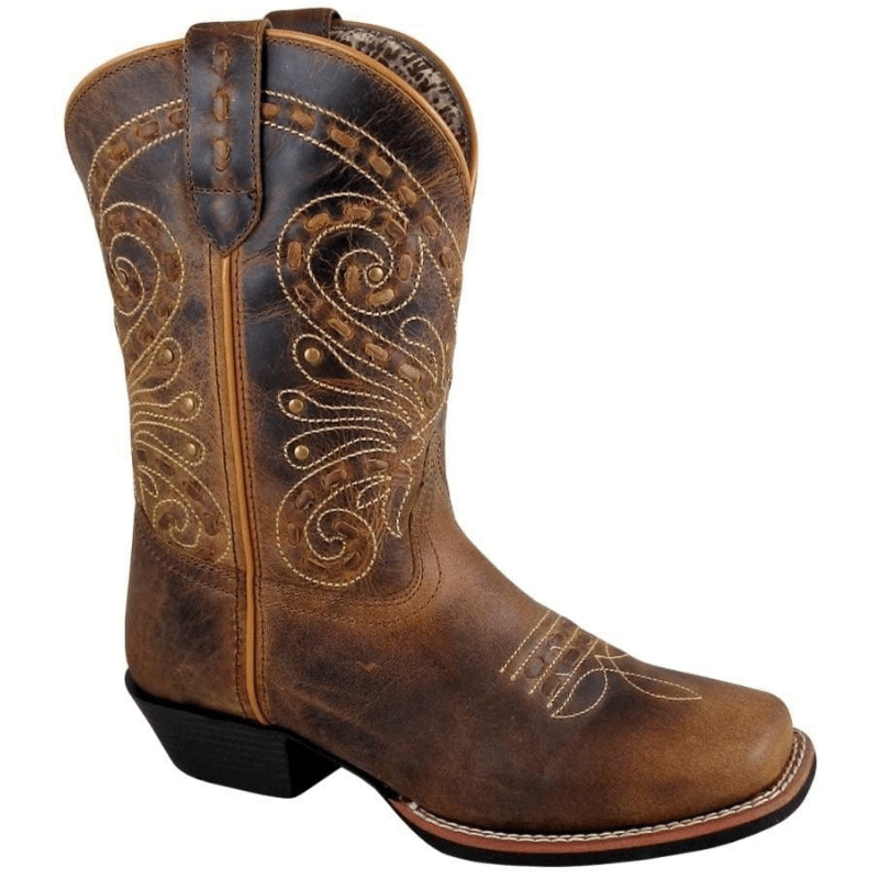 SMOKY MT BOOTS Boots Smoky Mountain Women's Shelby Distressed Brown Lace and Studs Western Boots 6063