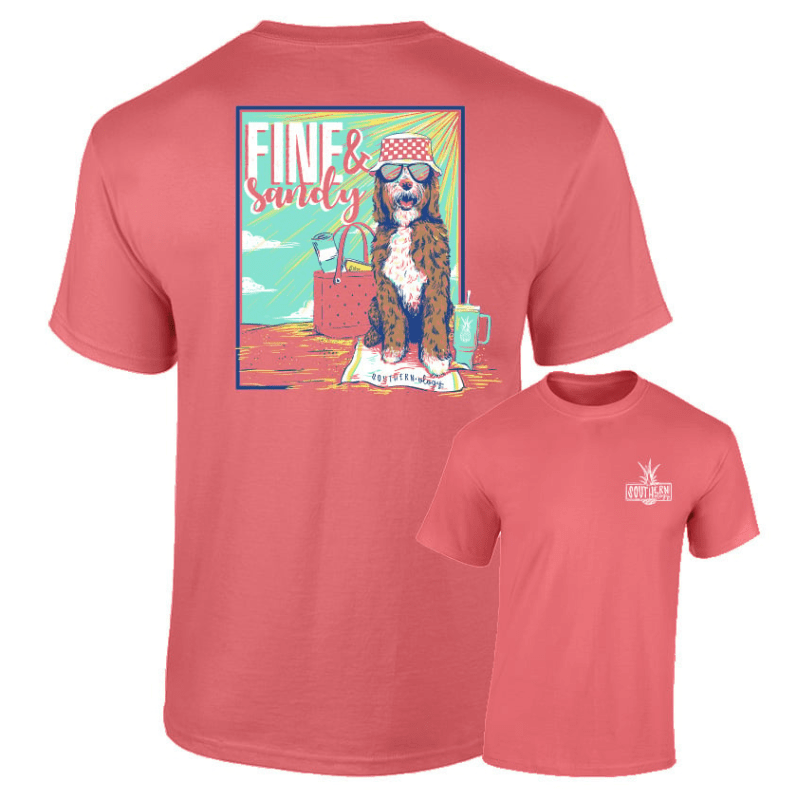 Southernology Shirts Southernology Women's Fine and Sandy Short Sleeve Graphic T-Shirt