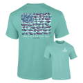 Southernology Shirts Southernology Women's Seashell Flag Oh Say Short Sleeve Graphic T-Shirt