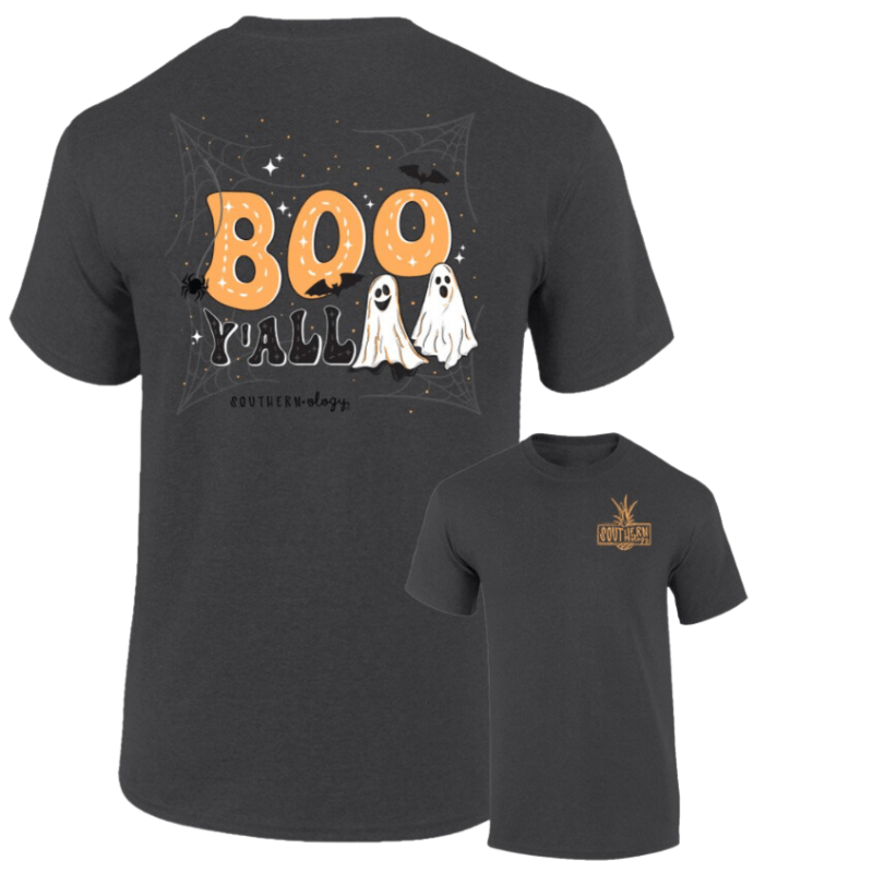 Southernology Shirts Southernology Womenn's Ghost Boo Y'all Short Sleeve Graphic T-Shirt