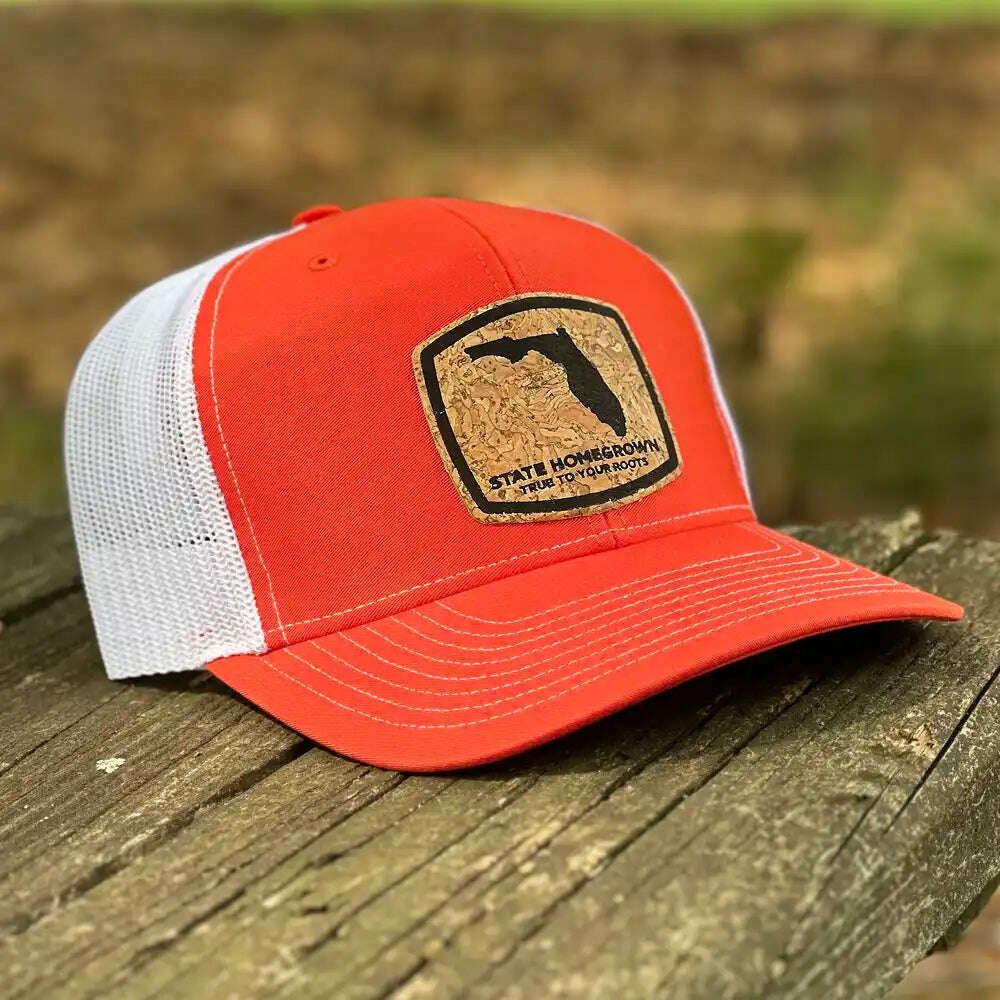 State Homegrown Adult / Orange/White Florida Cork Trucker Hat