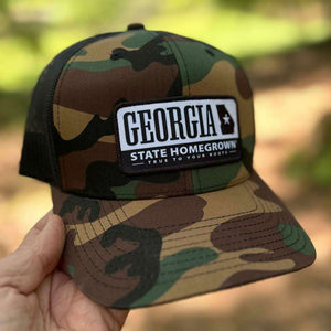 State Homegrown Hats ArmyCamo/Black Salute to Georgia Trucker Hat