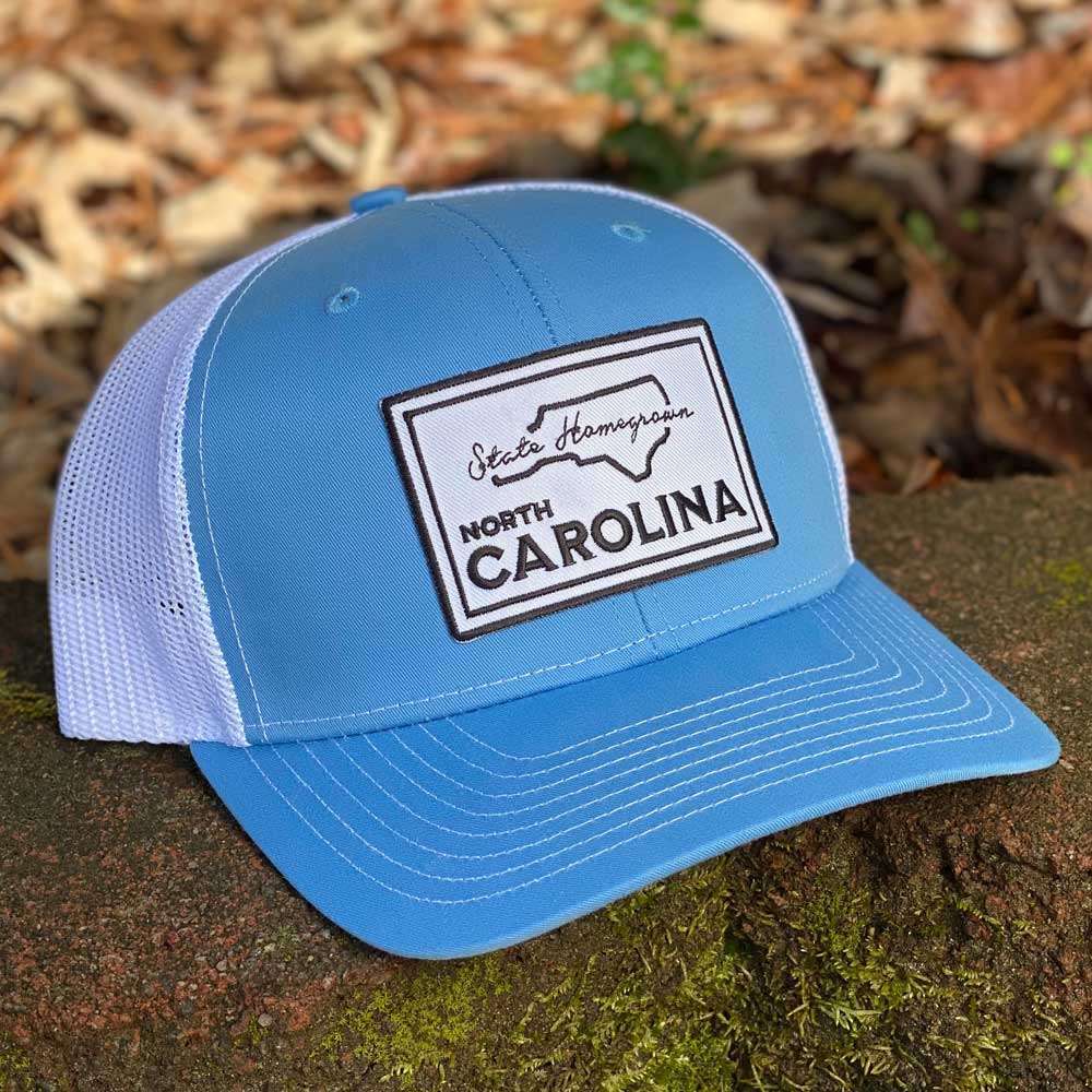 STATE HOMEGROWN Hats Columbia Blue/White / Adult North Carolina Roots Trucker Hat
