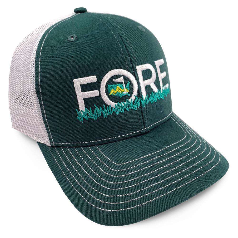 State Homegrown Hats Green/White "FORE" Golf Trucker Hat