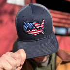 STATE HOMEGROWN Hats US Flag Logo Trucker Hat