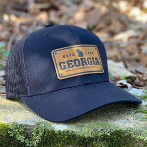 State Homegrown Headwear Georgia License Plate Trucker Hat
