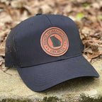 State Homegrown Headwear Georgia Pride Leather Patch Trucker Hat