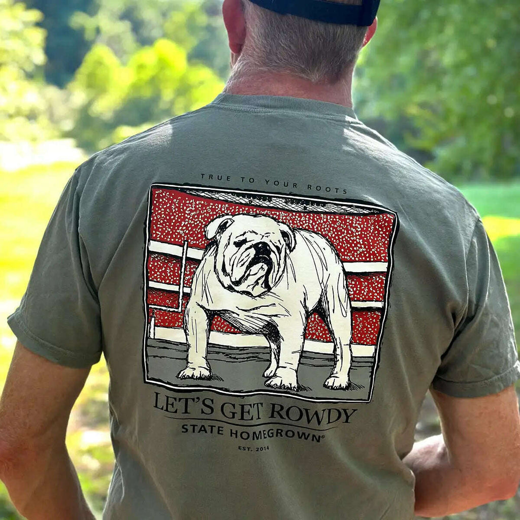 STATE HOMEGROWN Shirts Let's Get Rowdy Bulldog Pocket Tee - Comfort Color