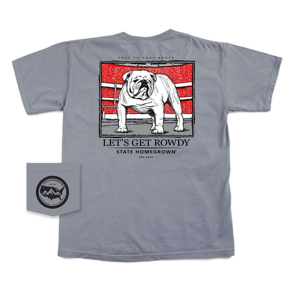 State Homegrown Shirts Let's Get Rowdy Bulldog Pocket Tee - Comfort Color