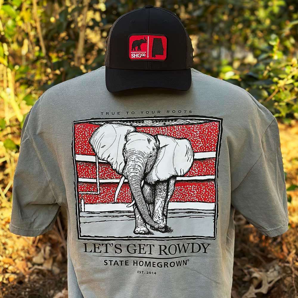 State Homegrown Shirts Let's Get Rowdy Elephant Pocket Tee