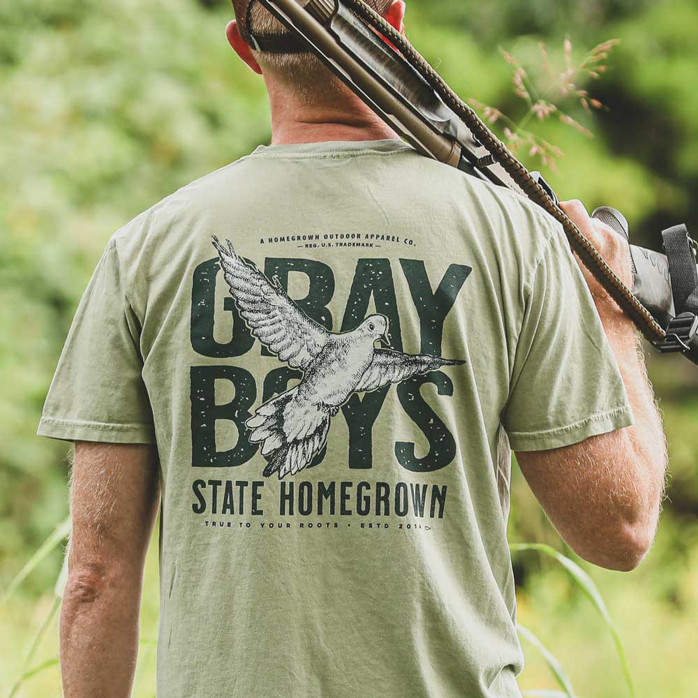 State Homegrown Shirts SandStone / Small Gray Boys Pocket Tee