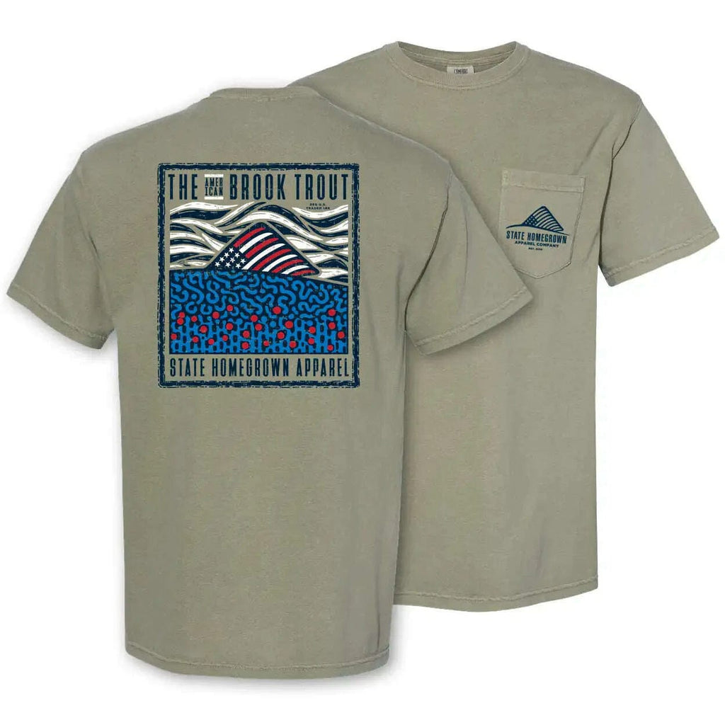 STATE HOMEGROWN Shirts The American Brook Trout - Comfort Color