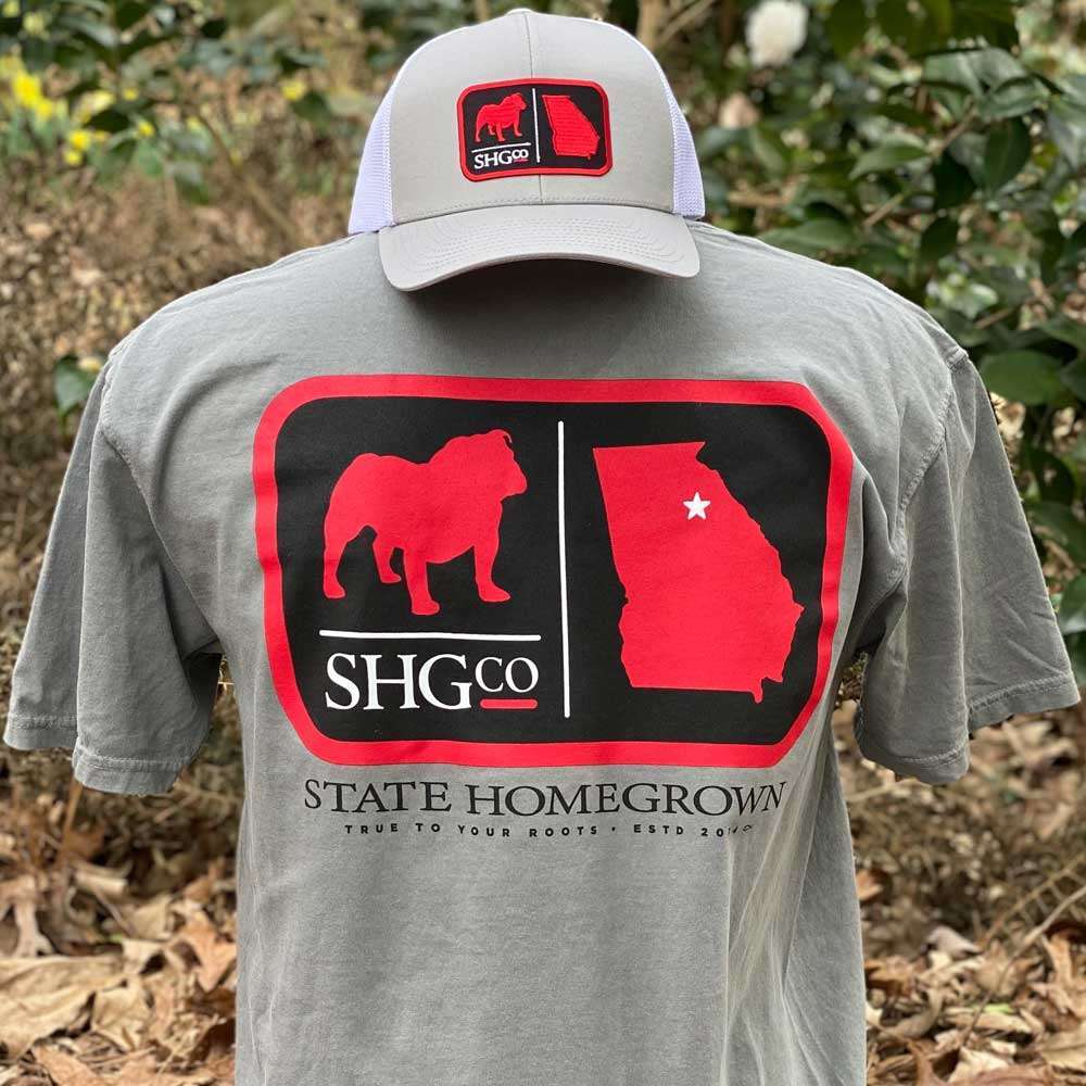 State Homegrown Short Sleeves Georgia Dawg Pocket Tee
