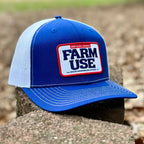 State Homegrown White/Royal Blue / Adult Farm Use Trucker