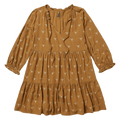 STETSON APPAREL Dress Stetson Women's Brown Mojave Longhorn Print Dress 11-057-0590-7036 BR