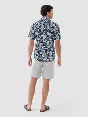 Surfside Supply Co. Shirts Billy Pineapple Martini Rayon Shirt – Navy Blazer