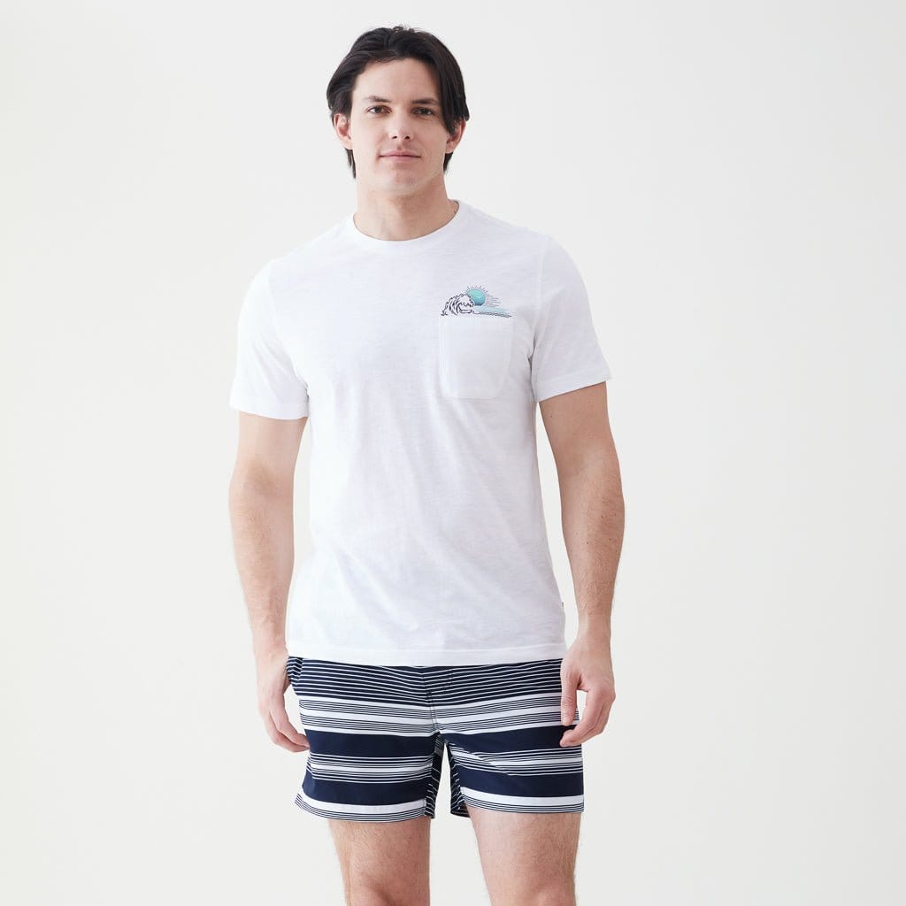 Surfside Supply Co. Shirts Nick Sunset Pocket Tee - Bright White