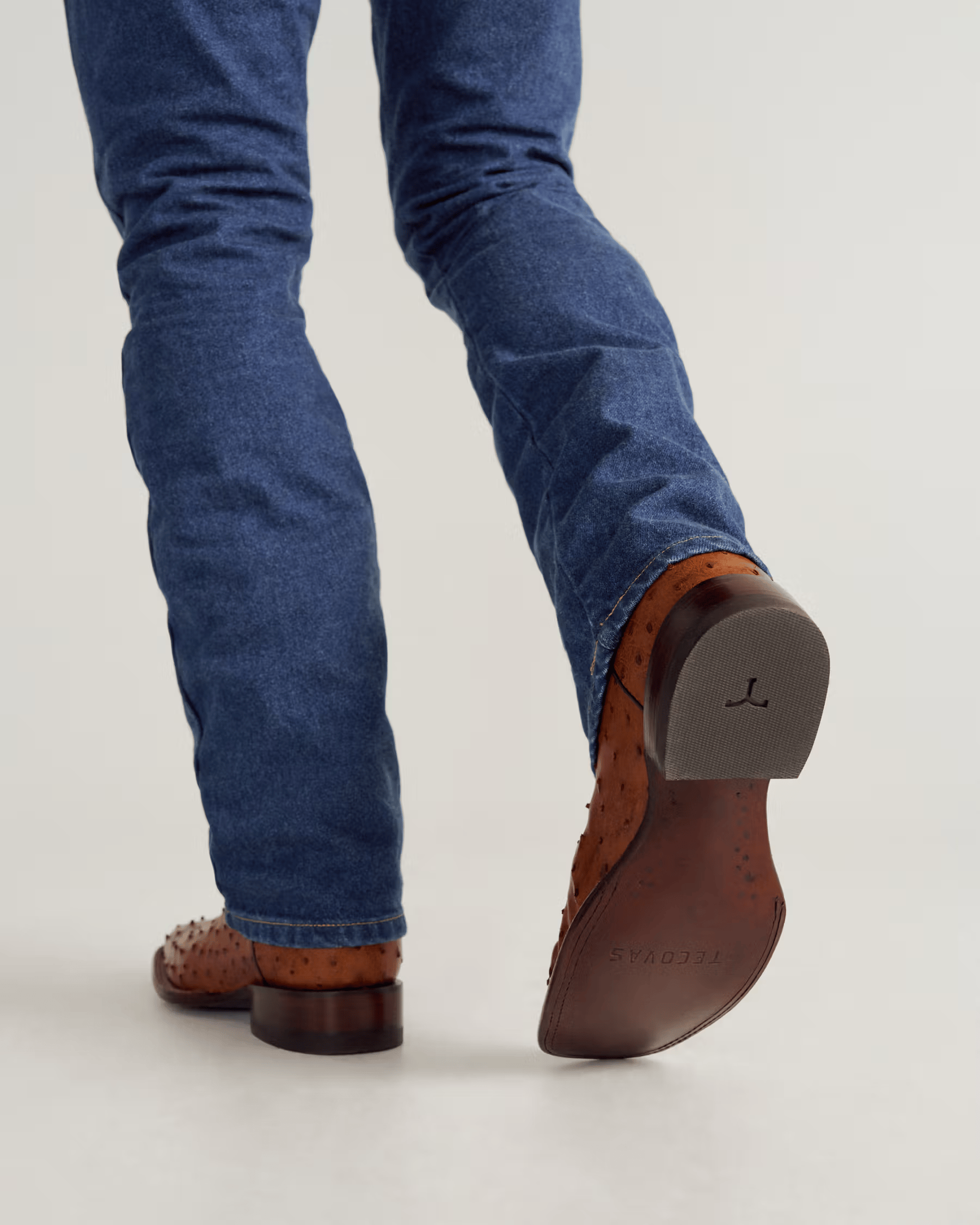 TECOVAS Boots Tecovas Men's The Emmitt Brown Ostrich Exotic Boots