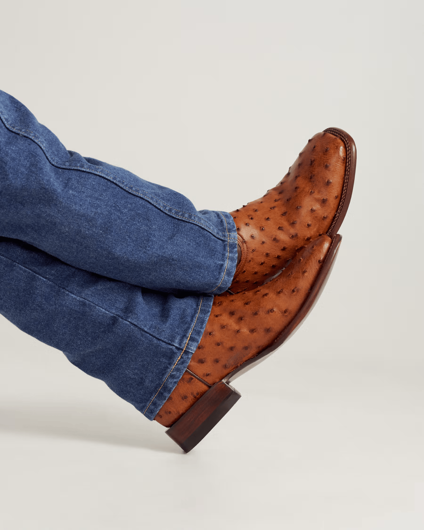 TECOVAS Boots Tecovas Men's The Emmitt Brown Ostrich Exotic Boots