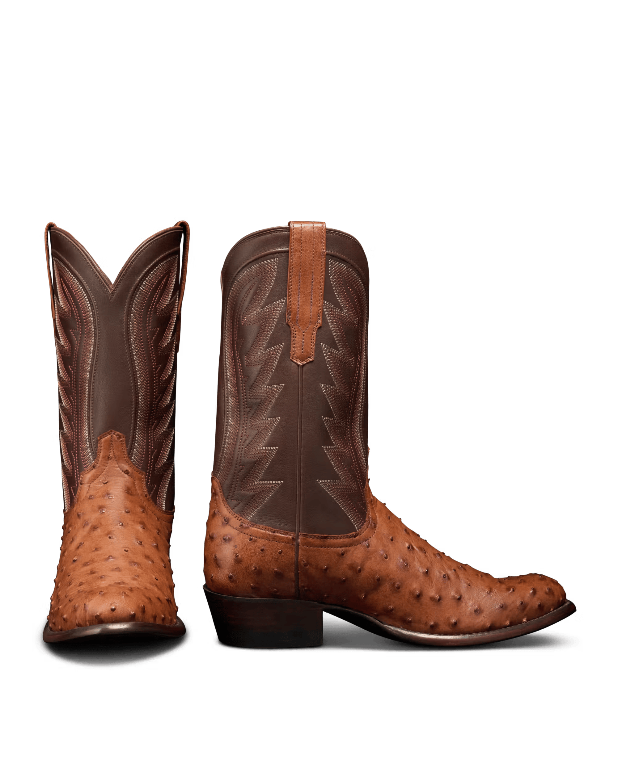 TECOVAS Boots Tecovas Men's The Wyatt Pecan Ostrich Cowboy Boots