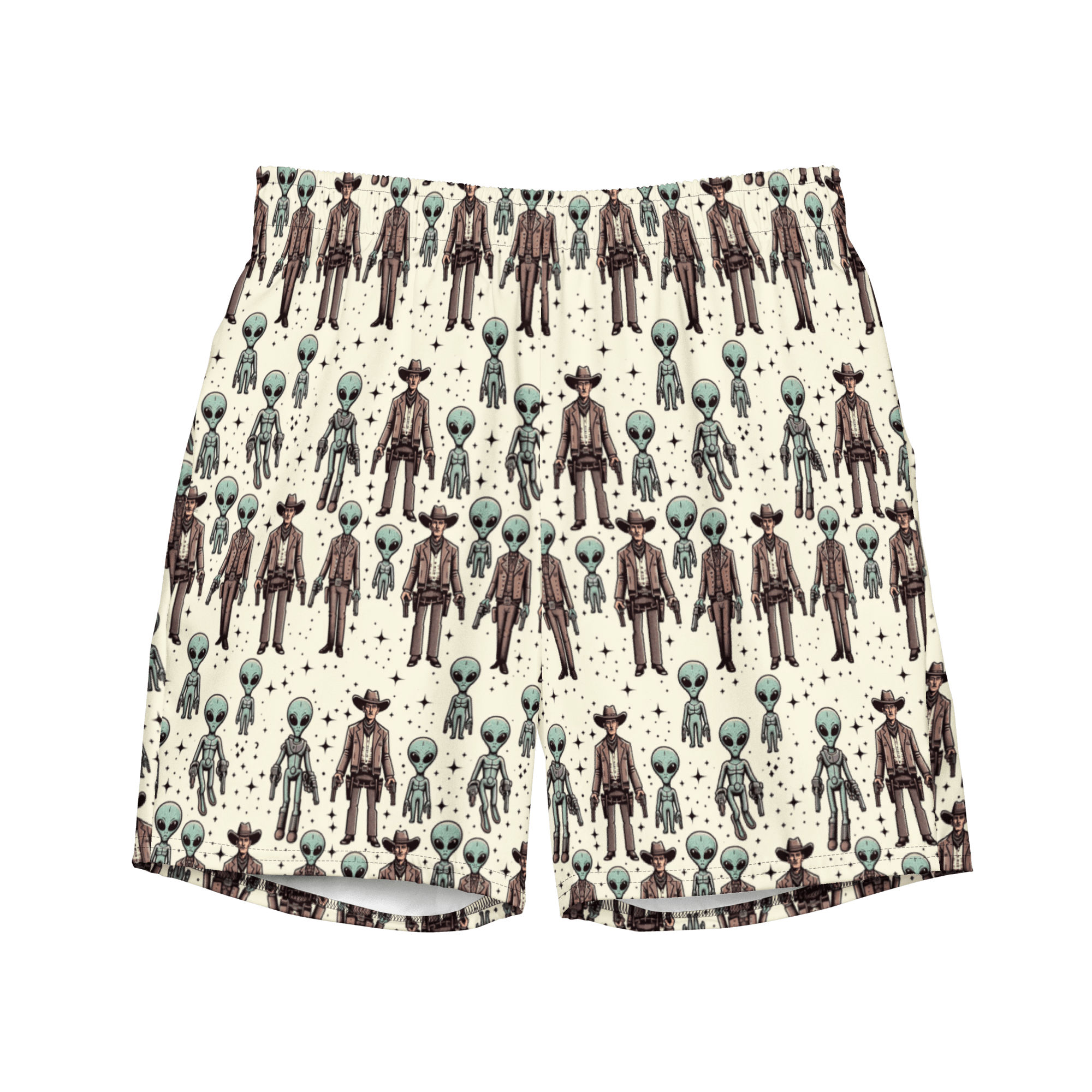 Texas Eclipse Outfitters 2XS Cosmic Cowboys: Cowboys and Aliens Swim Trunks