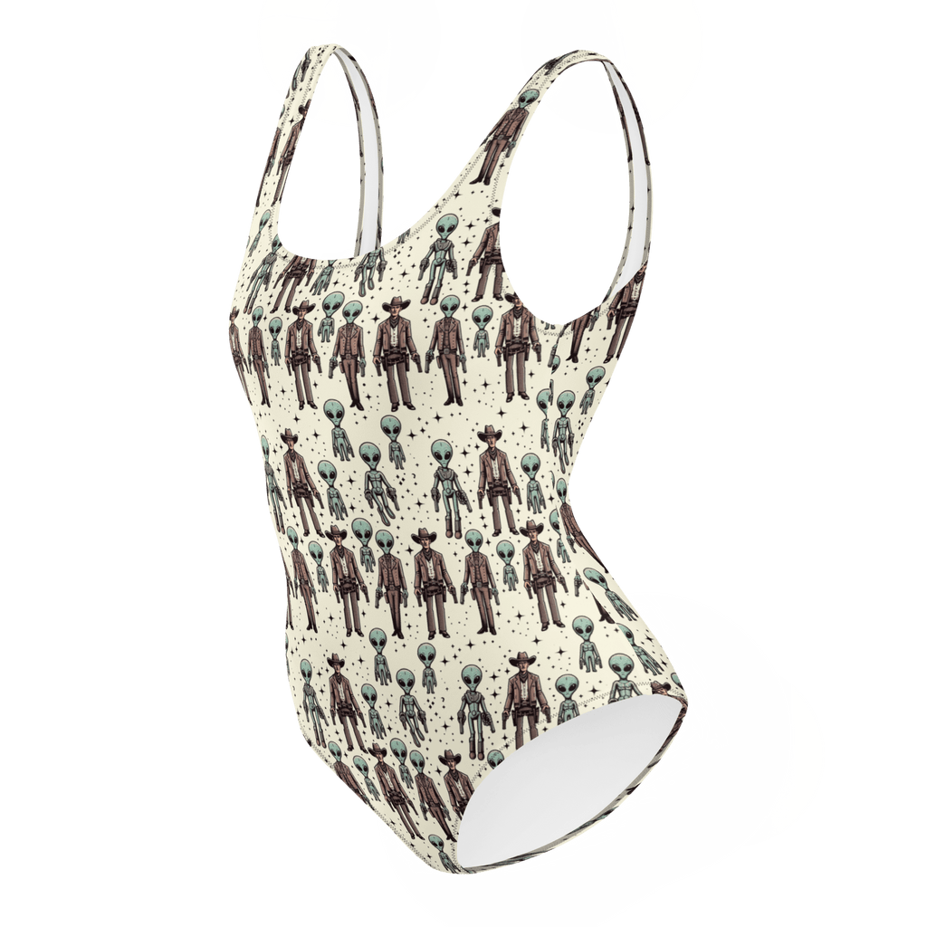 Texas Eclipse Outfitters Cosmic Cowboys: Cowboys and Aliens One-Piece Swimsuit