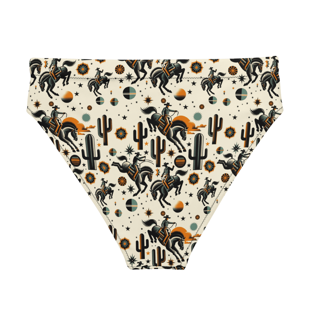 Texas Eclipse Outfitters Cosmic Rodeo: Bucking Space Bronco High-Waisted Bikini Bottom