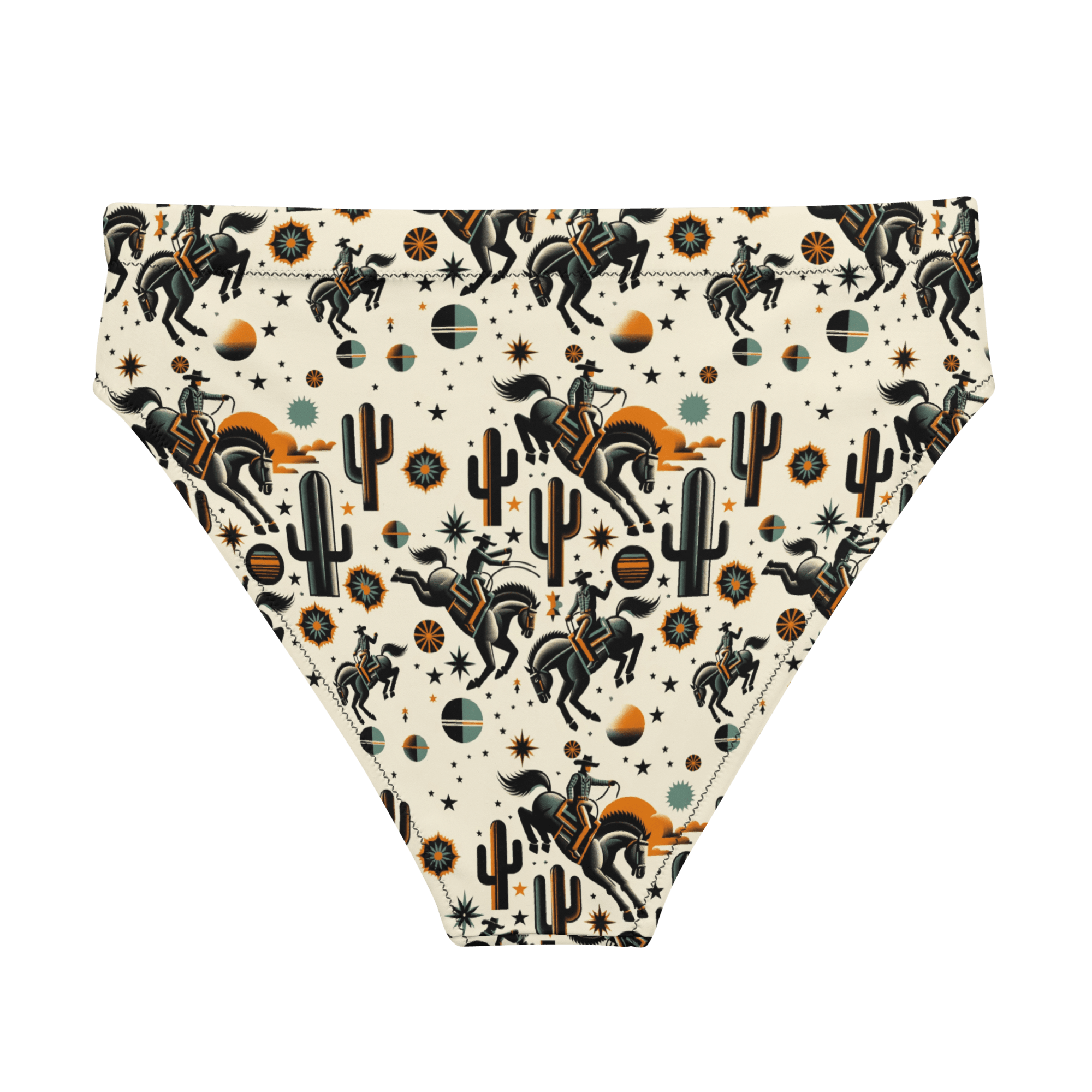 Texas Eclipse Outfitters Cosmic Rodeo: Bucking Space Bronco High-Waisted Bikini Bottom