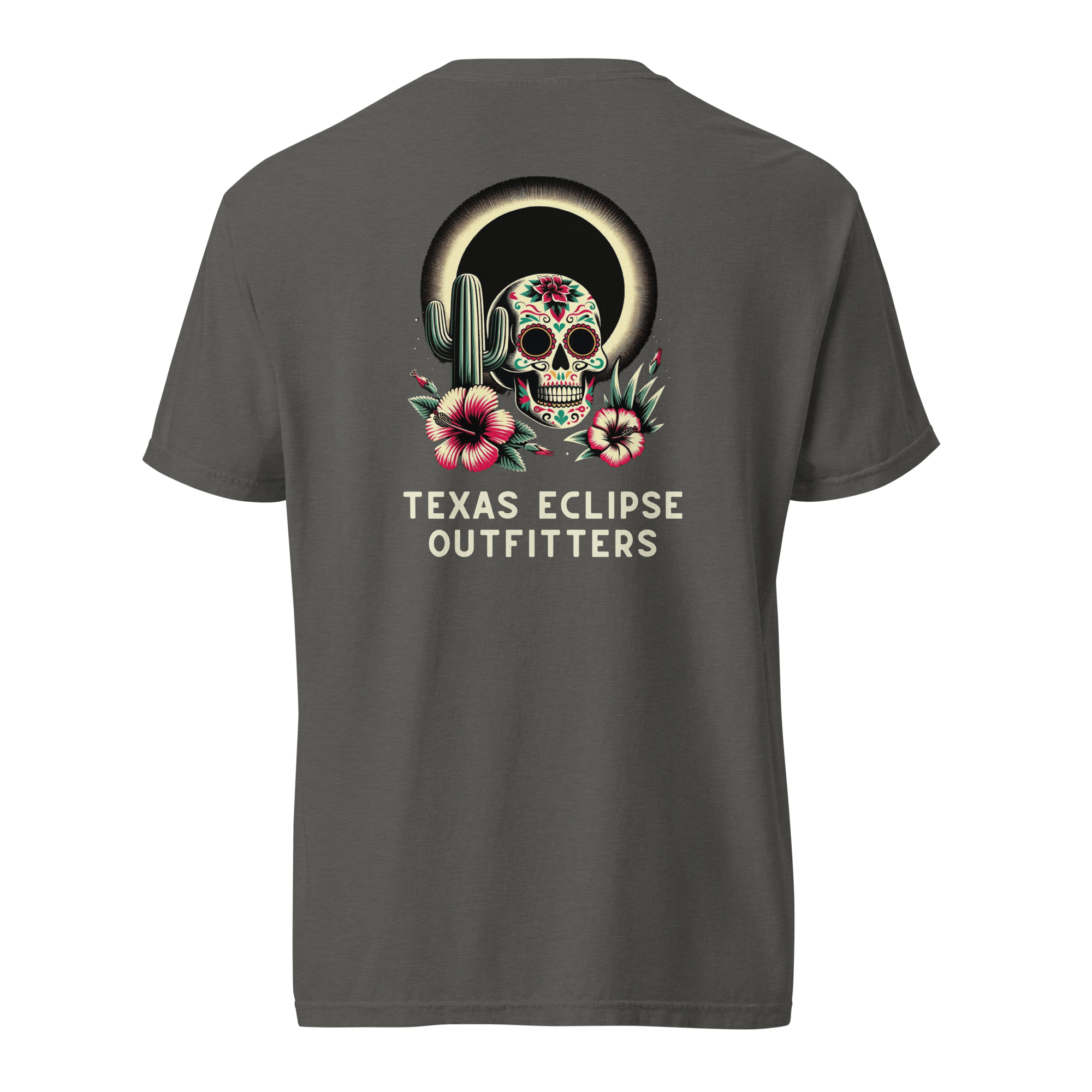 Texas Eclipse Outfitters Shirts Floral Calavera Graphic Tee