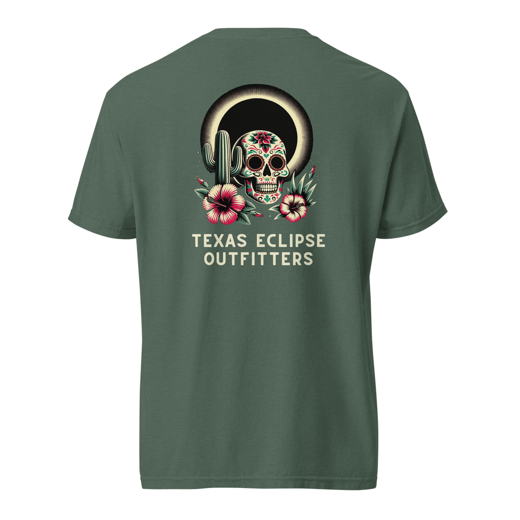 Texas Eclipse Outfitters Shirts Floral Calavera Graphic Tee