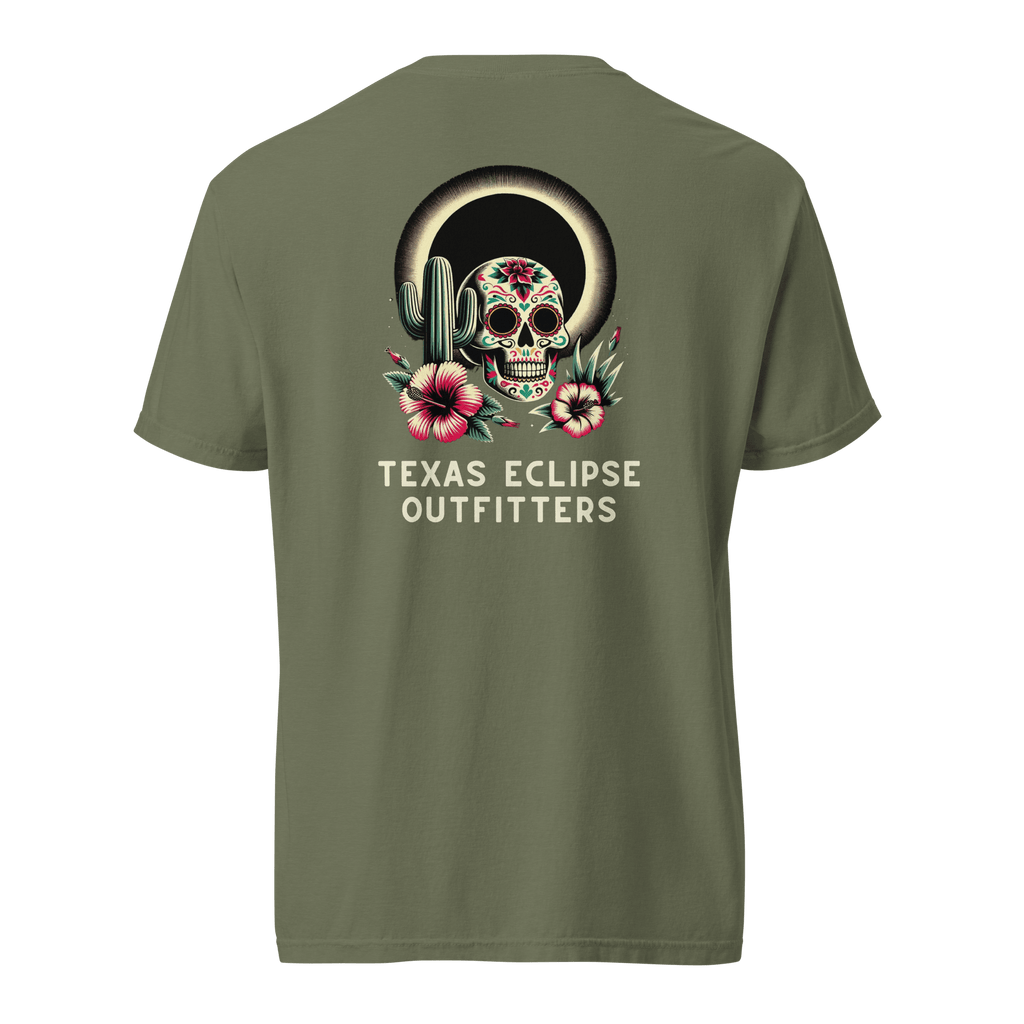 Texas Eclipse Outfitters Shirts Floral Calavera Graphic Tee